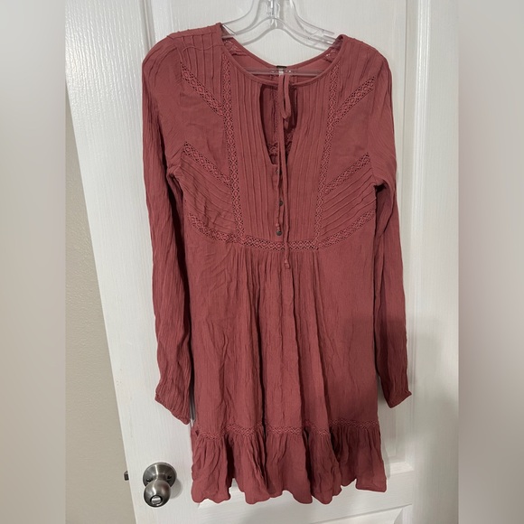 Free People Dresses & Skirts - Free People Pink Long Sleeve Dress